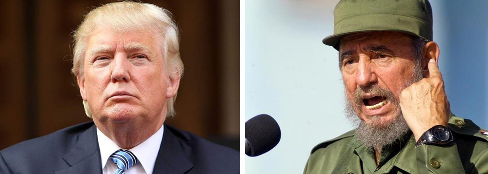 O presidente eleito dos Estados Unidos, Donald Trump, comentou a morte do líder cubano, chamando Fidel Castro de "um ditador brutal que oprimiu seu próprio povo por quase seis décadas"; “O legado de Fidel Castro é de pelotões de fuzilamento, roubo, sofrimento inimaginável, pobreza e negação de direitos humanos fundamentais”, afirmou Trump, em comunicado; na campanha presidencial, Trump ameaçou reverter as ações do presidente Barack Obama de abertura de relações com Cuba; o vice-presidente eleito, Mike Pence, escreveu no Twitter: "O tirano Castro está morto"