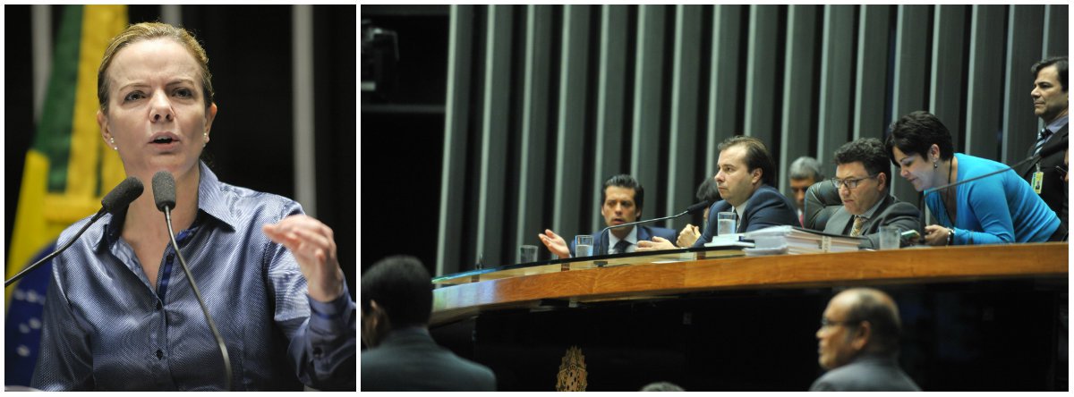 Senadora Gleisi Hoffmann (PT-PR) é contra qualquer tipo de negociação do PT com partidos governistas nas eleições da Câmara e do Senado; "Defenderei que não haja composição com os partidos que atropelaram a Constituição e a democracia. Isso é muito mais importante do que ocupar algum espaço nas Mesas do Congresso Nacional neste momento!", afirma em artigo; para ela, "neste ano será um erro do Partido dos Trabalhadores participar de acordos para a composição das Mesas e eleição dos presidentes nas duas casas"; "O Congresso Nacional acaba de dar grandes demonstrações de desapreço para com a democracia, num processo que se iniciou com o impeachment da presidenta Dilma, arrancada do poder sem a prática de qualquer crime", critica