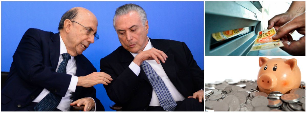 Brasileiros retiraram R$ 40,7 bilhões a mais do que depositaram na poupança em 2016, durante a gestão da dupla Michel Temer e Henrique Meirelles, e após o golpe que resultou na maior recessão da economia brasileira; a queda da renda e a perda de atratividade perante outras aplicações foram os principais motivos que fizeram a caderneta de poupança registrar retirada líquida de recursos pelo segundo ano consecutivo; com a crise econômica e o aumento do desemprego, desde o ano passado, os brasileiros passaram a retirar dinheiro da poupança para quitar dívidas e pagar contas
