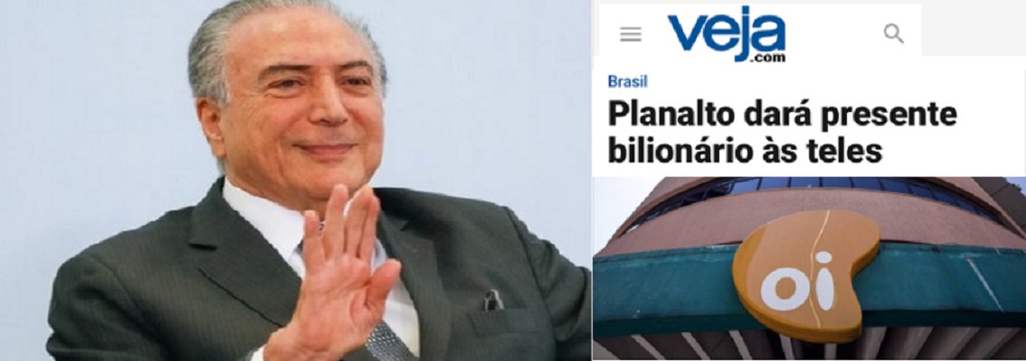 Governo de Michel Temer deve sancionar nesta semana lei que perdoa R$ 20 bilhões em multas aplicadas contra empresas de telefonia e ainda transfere às teles patrimônio físico, avaliado em R$ 20 bilhões, que deveria ser devolvido à União em 2025; contrapartida das empresas será investir valor semelhante em seus negócios para, supostamente, melhorar o serviço prestado ao consumidor; caso é tão escandaloso que foi denunciado até por Veja, da Abril, que é uma das avalistas do golpe parlamentar de 2016