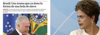 Jornal Clarín, da Argentina, publicou análise em que diz que as denúncias de corrupção da Odebrecht, que colocam o governo de Michel Temer no centro da operação Lava Jato ganham contorno de "bola de neve"; segundo o jornal argentino, entre os grandes problemas da denúncia é que ela não é exatamente novidade, e já era conhecido antes mesmo do impeachment de Dilma; "O mais aterrador do caso é que ele era conhecido antes de Temer ser consagrado presidente de forma definitiva pela votação do Senado em 31 de agosto", diz