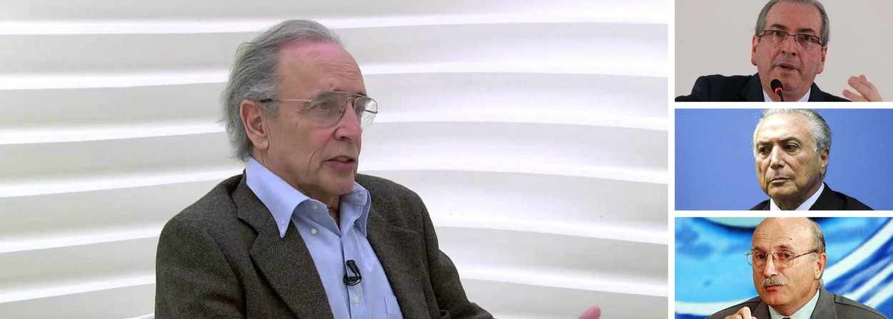 Segundo o colunista Janio de Freitas, Michel Temer, Eduardo Cunha e Osmar Serraglio agem de forma coordenada para que o ex-presidente da Câmara, que renunciou ao cargo na semana passada, consiga preservar seu mandato; para Janio, essa manobra viola determinação do STF; "O Supremo suspendeu o mandato de Eduardo Cunha e, depois, aplicou-lhe a extraordinária proibição de entrar na Câmara, por suas ações obstrutivas no processo sobre a possibilidade de sua cassação. É o que Eduardo Cunha volta a fazer, com a companhia de Michel Temer e conforme discutido por ambos em uma noite de isolado domingo na residência oficial do vice-presidente em exercício da Presidência", diz ele