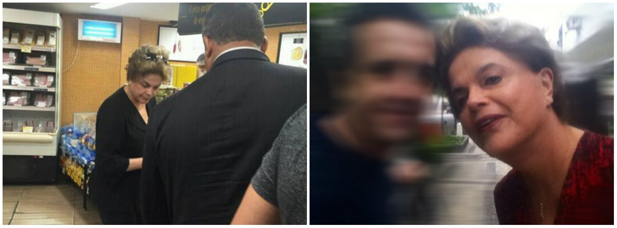 Presidente afastada pelo impeachment anda a pé no calçadão em Ipanema, faz compras e tira selfies com fãs; Dilma Rousseff mora no apartamento da mãe, próximo ao Arpoador