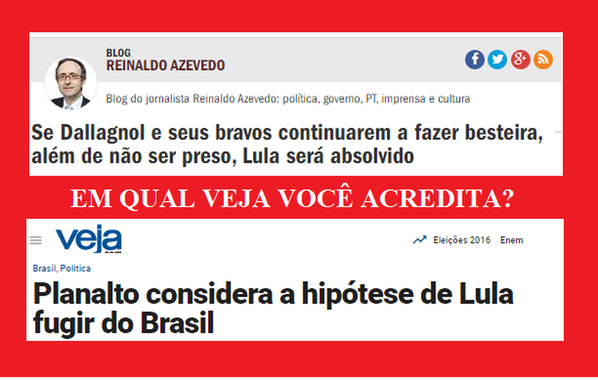 Essa matéria nada mais é do que material requentado. A primeira tentativa da Veja de criar argumentos para a Lava Jato prender Lula foi em março deste ano