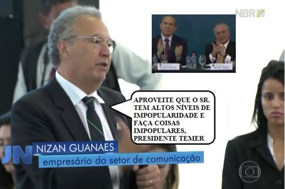 A lógica de Nizan Guanaes é estarrecedora. Na prática, ele diz que a impopularidade é um mérito porque o governante impopular faz coisas boas ao tomar medidas que desagradam a população e esta não tem capacidade suficiente de entender que está sendo beneficiada