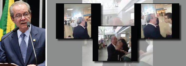 Vídeos do conflito entre o senador José Aníbal (PSDB-SP) e o advogado Bruno Ribeiro de Lima, que o chamou de "golpista" e "traidor da democracia" no aeroporto de Brasília, mostram uma agressividade maior do se divulgou inicialmente e indicam nova temperatura política do país, desfavorável ao governo interino de Michel Temer e seus aliados; a análise é do colunista do 247, Paulo Moreira Leite; ele pontua que este "é o quarto caso de hostilidade em pouco mais de um mês"; "As imagens disponíveis mostram um senador bem mais agressivo, capaz de avançar várias vezes sobre Bruno. Numa das vezes, exibe um jornal na mão. Em outro momento, empurra o advogado e faz movimentos para lhe dar um tapa -- que a câmara não registra inteiramente", relata; confira os vídeos