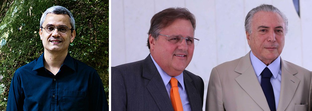 Jornalista Mário Magalhães disse que o presidente Michel Temer atuou como chefe de uma "república de bananas" no escândalo de corrupção denunciado pelo ex-ministro da Cultura Marcelo Calero, sobre o agora ex-ministro Geddel Vieira Lima, e agindo para a Advocacia-Geral da União cuidar do caso; "Tudo bancado, do salário dos governantes ao do pessoal da AGU, com o sofrido dinheiro dos contribuintes. Isso não é coisa de República, mas de republiqueta", diz Mário; para ele, de personagens controversos da República, Temer e seus lugares-tenentes se transformaram em "figuras de republiqueta e ópera-bufa"