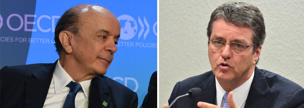 Depois de classificar como uma "bobagem" o relatório da OCDE na própria sede da organização, que representa mais de 30 países, nesta quarta-feira, o chanceler interino José Serra questionou nesta quinta a credibilidade da OMC (Organização Mundial do Comércio), que é presidida pelo brasileiro Roberto Azevêdo; para o ministro, a instituição falhou em derrubar os subsídios e barreiras sanitárias e fitossanitárias e ao apostar na Rodada Doha; para Serra, "a experiência dos últimos 10 anos não se mostrou recompensadora" para o Brasil, que está agora "pronto para tomar novos caminhos"; declaração sinaliza que o País, sob o comando do presidente interino Michel Temer, pode se afastar da organização