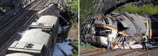 Acidente aconteceu na região da Galícia, noroeste da Espanha; dezenas de pessoas também ficaram feridas; o trem viajava entre as cidades de Vigo e Porto, em Portugal, e levava 63 passageiros e dois tripulantes, incluindo o maquinista