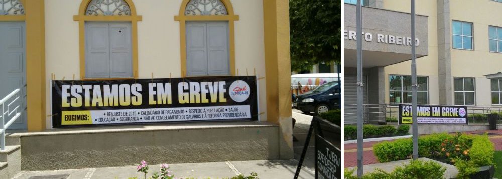 Os servidores do Poder Judiciário iniciaram no Rio de Janeiro paralisação de 24 horas por reajuste salarial; a categoria ameaça entrar em greve por tempo indeterminado, a partir da próxima quarta-feira (26), caso a pauta de reivindicações não seja atendida; eles cobram a reposição da inflação, entre outras demandas; o diretor geral do Sindicato dos Servidores do Poder Judiciário do Rio de Janeiro (SindJustiça), Ramon Carrera, afirmou que a administração do TJ-RJ não cumpriu o acordo sobre progressão automática na carreira e que a categoria está há dois anos sem reajuste