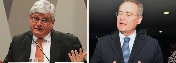 O procurador-geral da República, Rodrigo Janot, pediu nesta quinta (16) ao Supremo Tribunal Federal o arquivamento de uma investigação sobre o presidente do Senado, Renan Calheiros (PMDB-AL), num dos inquéritos de que o peemedebista é alvo na Operação Lava Jato; Calheiros era investigado com o deputado Aníbal Gomes (PMDB-CE) por, supostamente, ter sido beneficiado de acordo entre a Petrobras e sindicato de profissionais que conduzem os navios em portos; os advogados de Calheiros e Gomes negam as suspeitas