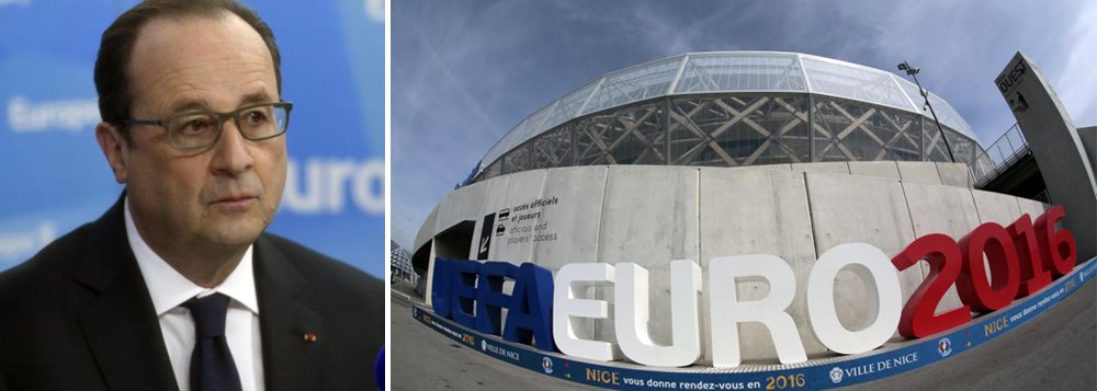 "Essa ameaça se manterá a longo prazo", disse Hollande à Rádio França Internacional; "Mas nós devemos fazer tudo para ter certeza de que a Eurocopa será bem-sucedida; segundo Hollande, até 90 mil policiais vão garantir a segurança durante a Copa de Futebol; ele disse também que foram tomadas medidas adicionais e apelou aos torcedores para entender a necessidade de controle na entrada dos estádios