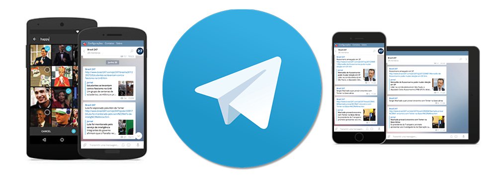 247 é o primeiro site de notícias a lançar um canal exclusivo de notícias no aplicativo de mensagens Telegram; com isso, os leitores receberão alertas exclusivos, e em primeira mão, no celular e no computador