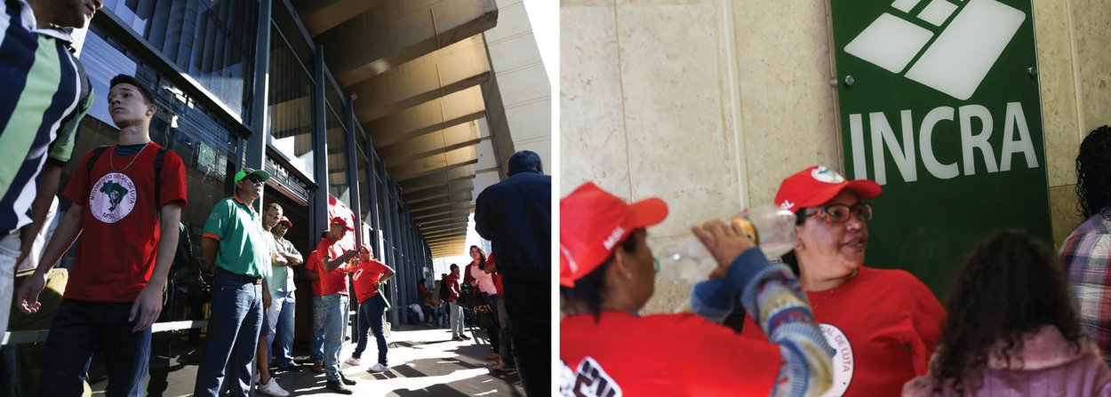 Movimentos sociais ligados à luta pela reforma agrária e a centrais sindicais ocuparam a sede nacional do Instituto de Colonização e Reforma Agrária (Incra), em Brasília; entre as principais reivindicações, eles pedem que o Ministério do Desenvolvimento Agrário (MDA) seja recriado; o MDA foi extinto e teve suas secretarias incorporadas ao Ministério da Agricultura na reforma ministerial promovida em maio pelo presidente interino Michel Temer
