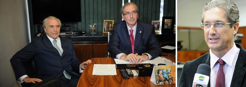 Em acordo que teria sido acertado em reunião com o presidente interino, Michel Temer, no último domingo (26), no Palácio do Jaburu, o deputado Eduardo Cunha (PMDB-RJ) avisou a aliados que renuncia ao cargo de presidente da Câmara se partidos como o PSDB e o DEM apoiarem um nome chancelado por ele para sua sucessão no comando da Casa; Temer se mobilizou pessoalmente para articular a demanda de Cunha e destacou alguns de seus principais ministros para a tarefa; ele tratou do assunto com o presidente do PSDB, Aécio Neves; na análise do Planalto, o deputado Rogério Rosso (PSD-DF) tem o melhor perfil para o cargo 