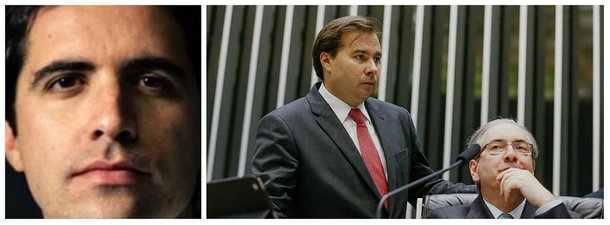 "Uma conjunção improvável de fatores o transformou em presidente da Câmara. Isso só foi possível devido ao apoio da esquerda e à reação dos grandes partidos às manobras de Eduardo Cunha e do centrão", diz o colunista Bernardo Mello Franco; "Agora Maia terá que provar que se livrou da influência do correntista suíço e não usará o cargo para salvá-lo. Os gritos de 'Fora Cunha' que ecoaram ontem no plenário apontaram o caminho certo a seguir" 