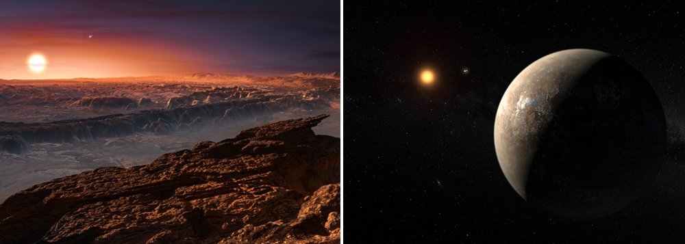 Descoberta do planeta, que recebeu o nome de Próxima B, orbita ao redor da Próxima Centauri, a estrela mais próxima do nosso sistema solar, a 4,2 anos-luz da Terra, é considerada uma das revelações astronômicas mais importantes do século.;  planeta recém-descoberto fica a uma distância de 7 milhões de quilômetros da sua estrela, equivalente a apenas a 5% da distância entre a Terra e o Sol, mas, uma vez que a estrela Próxima Centauri é muito mais fria, o exoplaneta é uma "zona habitável" e tem uma temperatura que permite que a água se encontre em estado líquido