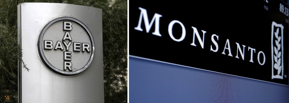 Companhia de produtos químicos e de saúde Bayer adquiriu a companhia de sementes norte-americana Monsanto por US$ 66 bilhões criando um novo líder global na agricultura