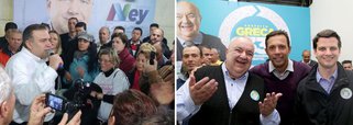 Última pesquisa Ibope antes do segundo turno das eleições municipais, que acontece neste domingo (30), aponta uma situação de empate técnico entre os candidatos Rafael Greca (PMN) e Ney Leprevost (PSD) na disputa pela Prefeitura de Curitiba; sSegundo o estudo, Greca possui 51% dos votos validos enquanto Leprevost registra 49%; margem de erro é de três pontos percentuais para mais ou para menos