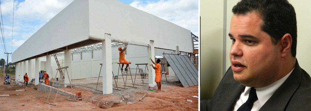 A obra de construção da ‘Entrada Única’ do Complexo Penitenciário de São Luís começa a entrar em sua fase final. Os trabalhos, cuja mão de obra tem a participação de 10 internos, já estão 70% concluídos; o objetivo é tornar mais eficientes os procedimentos de segurança interna prisional; “O Complexo Penitenciário de São Luís, em breve, vai operar, em sua totalidade, no método unificado, a exemplo da maioria das unidades prisionais de Gericinó, no Rio de Janeiro. Trata-se de um modelo, no qual o controle de acesso não guarde hierarquia com seus diretores, ou seja, todos os servidores serão submetidos, obrigatoriamente, aos mesmos rigores de revista técnica, não vexatória”, explicou o secretário Murilo Andrade de Oliveira