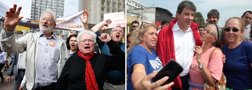 "A poucas semanas da decisão, a iniciativa para recomeçar uma disputa que ameaça ser encerrada – no fundamental – de forma precoce, encontra-se nas mãos de Luiza Erundina. Ela deveria anunciar apoio direto e imediato a Fernando Haddad, emitindo um sinal político capaz de dar nova temperatura a seus aliados", diz Paulo Moreira Leite; "O fortalecimento de Haddad terá o efeito, saudável em qualquer circunstância, de limpar um terreno confuso e politizar um debate que até agora tem sufocado as questões principais. Nenhuma pessoa, muito menos quem foi a primeira mulher prefeita de São Paulo, eleita por uma plataforma de esquerda, tem interesse em apagar essa história"