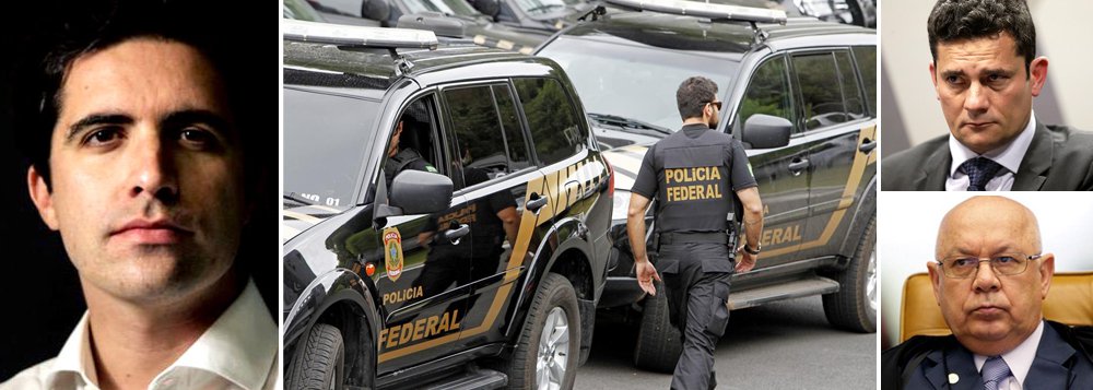 Colunista da Folha lembra que o juiz Sérgio Moro divulgou conversa telefônica entre Lula e Dilma na véspera de o ex-presidente assumir a Casa Civil, o que "tumultuou a posse" e "radicalizou o embate político"; agora o ministro Teori Zavascki autorizou, na véspera da leitura da carta da presidente, um pedido de abertura de inquérito contra Lula e Dilma que estava em sua mesa desde o início de maio