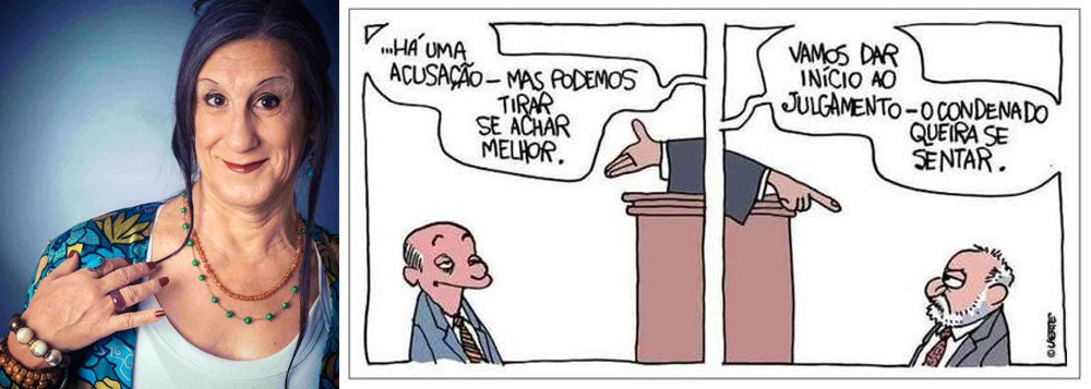 Cartunista postou nesta terça-feira 16 uma charge que mostra a diferença entre os julgamentos dos tucanos e do ex-presidente Lula