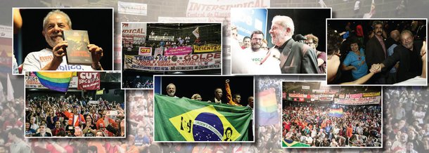 O ex-presidente Lula participou nesta segunda (6) do Ato em Defesa das Empresas Públicas, que ocorreu no Rio de Janeiro; em seu discurso, ele criticou o governo interino de Michel Temer: "Temer deu um golpe. O Senado apenas o colocou como presidente interino. Ele não tinha o poder de fazer o que ele fez contra Dilma, ao tentar proibir ela viajar o país"; Lula relacionou ainda os protestos de junho de 2013 com o impeachment: "Por que a Rede Globo suspendeu a grande de novelas dela para transmitir as passeatas de 2013? Na minha opinião, humilde, singela, aquele dia foi um teste para o que aconteceu agora com o golpe. Não tem outra explicação"