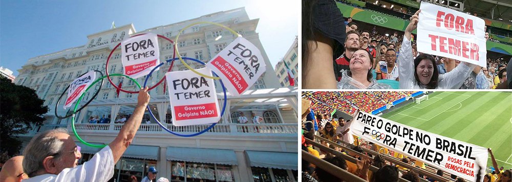 Jornalista Fernando Brito lembra que, como a repressão contra manifestações contrárias a Michel Temer é feita por agentes públicos (Polícia Militar e Força Nacional de Segurança), "qualquer um pode pedir habeas corpus para não ser retirado à força dos estádios e veremos uma enxurrada deles esta semana"; ele condena o que chama de "ação repressiva movida pelo Estado brasileiro, ainda que subscrita pelos organizadores do evento – que se entupiram de dinheiro público"