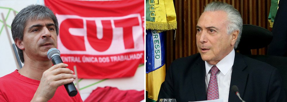 Central Única dos Trabalhadores (CUT) diz que o governo interino de Michel Temer quer mexer nas regras de financiamento do Fundo de Amparo ao Trabalhador (FAT)por meio de PEC ao Congresso, Temer vai defender fim do repasse de 40% das verbas do Fundo para o BNDES, a desvinculação do PIS/Pasep, que vai "inviabilizar o pagamento do abono salarial"; "Eles vão pegar um patrimônio dos trabalhadores e usar para ajuste fiscal, aliviando a carga para a elite", afirma o conselheiro da CUT no Conselho Deliberativo do Fundo (Codefat), Quintino Severo