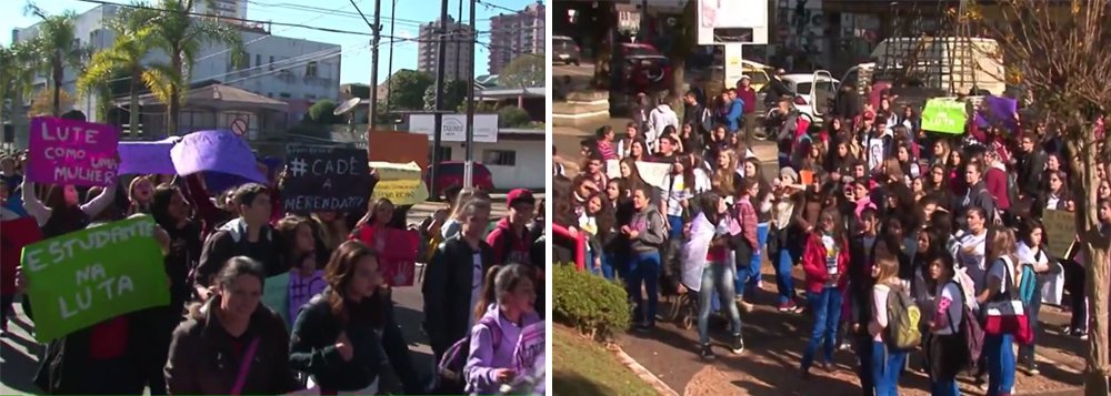 O governador Beto Richa (PSDB) foi alvo de uma manifestação estudantil em Guarapuava, Região Central do Paraná; os alunos carregaram cartazes questionando “cadê a merenda?” e bradavam o grito de guerra “eu, tô com fome! eu tô com fome!”; assista ao vídeo