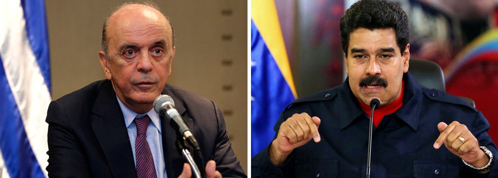 Em meio a mais um impasse que paralisa o Mercosul, diplomatas de alto escalão de Brasil, Argentina, Uruguai e Paraguai se reunirão na quinta-feira (5) no Uruguai para tentar uma solução para a presidência do bloco que não envolva aceitar a presidência pro tempore da Venezuela, que assumiu o comando do bloco;  ministro das Relações Exteriores, José Serra, disse nesta semana que "o"O presidente da Venezuela (Nicolás Maduro) não tem condições para assumir a presidência do Mercosul (...) porque, evidentemente, alguém que não consegue governar o seu país não vai poder levar o Mercosul para um bom caminho"