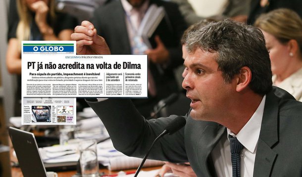 Senador do Rio diz que mídia golpista quer passar a ideia de que acabou, de que não tem jeito, de que não adianta protestar: "Pois eu quero dizer a eles, os que fizeram esse editorial, essa matéria. Eu estou lá no Senado. Nós não vamos desistir”; segundo ele, a intenção do jornal carioca é desmobilizar os apoiadores da presidente petista, já que foram convocadas para a partir das 14 horas deste domingo (31) manifestações em pelo menos 15 capitais; "Estou indo agora pra São Paulo, onde participarei do grande ato pelo Fora Temer! Isso é atitude de quem jogou a toalha? Vamos ocupar as ruas, vamos barrar o golpe!”