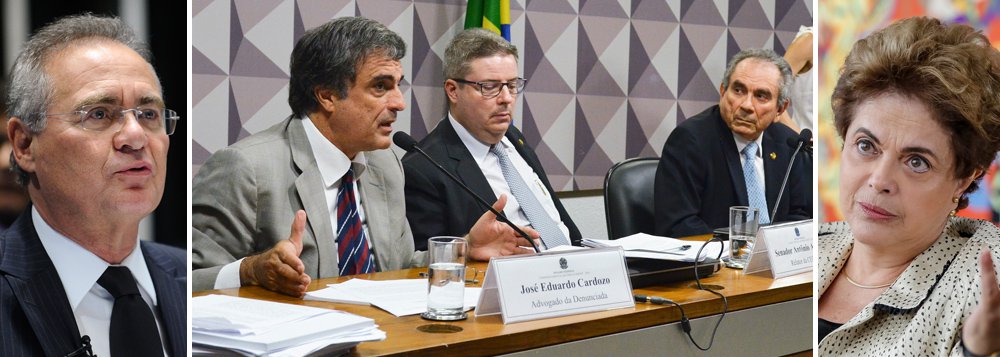 Presidente do Congresso, senador Renan Calheiros (PMDB-AL) se manifesta contra manobra da comissão do impeachment, que ontem no Senado foi favorável ao encurtamento do prazo das alegações finais de 20 para 5 dias, a fim de que o processo seja votado em julho; "O que devemos transmitir ao Brasil e ao mundo é a certeza de um julgamento isento, responsável e civilizado", ressaltou Renan, em nota divulgada nesta sexta-feira 3; "Vejo com preocupação as iniciativas para comprimir prazos. Mais ainda se a pretensão possa sugerir supressão de direitos da defesa, que são sagrados", afirma, em outro trecho; leia a íntegra