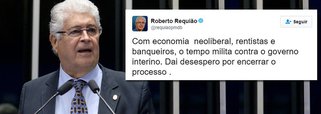 Senador Roberto Requião, do PMDB do Paraná, diz que "o tempo milita contra o governo interino, daí o desespero por encerrar o processo" de impeachment; nesta quinta, a comissão do impeachment aprovou acelerar o procedimento, diminuindo o prazo para as alegações finais; caso será decidido pelo Supremo Tribunal Federal