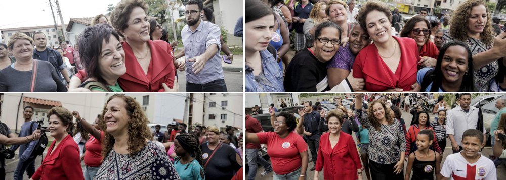 A presidente afastada Dilma Rousseff mergulhou na campanha eleitoral de 2016, concentrando-se na disputa pela prefeitura do Rio de Janeiro; ao lado de Jandira Feghali, do PC do B, ela visitou o maior conjunto do Minha Casa, Minha Vida na zona oeste da cidade; nas redes sociais, Jandira, que está empatada em segundo lugar com o candidato Pedro Paulo, do PMDB, afirma que "machistas, golpistas, traíras, não passarão!"; nesta quarta-feira, Dilma fará um comício ao lado de Jandira, que foi uma de suas mais aguerridas defensoras durante o processo de impeachment