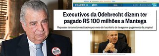 Segundo o jornal da família Marinho, empreiteira de Marcelo Odebrecht teria doado R$ 100 milhões ao PT, por meio do ex-ministro Guido Mantega, para aprovar leis de interesse geral, como a desoneração da folha de pagamentos e a tributação de multinacionais; "Essa é uma decisão multidisciplinar de governo, não é assim uma decisão de um ministro", disse José Roberto Batochio, advogado do ex-ministro Mantega