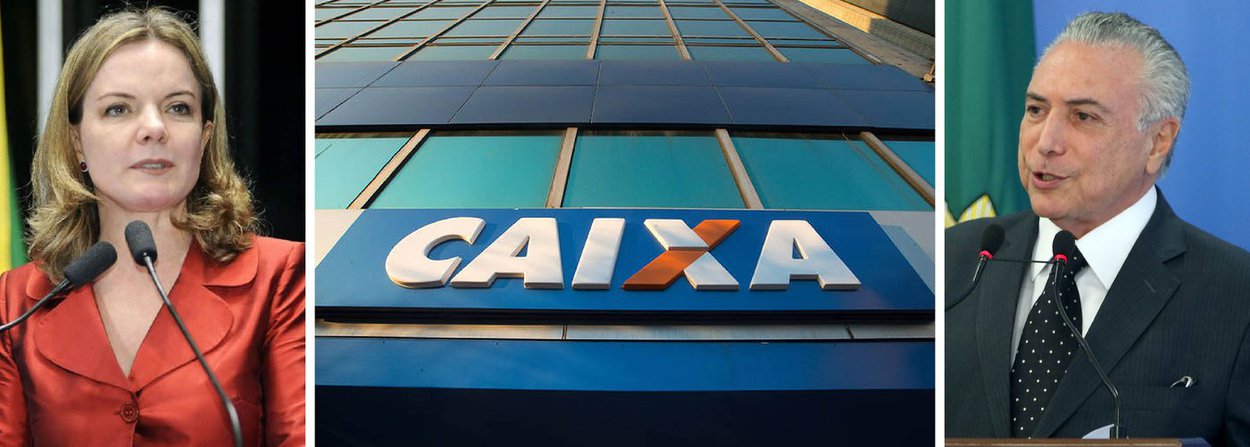 "Nesses tempos de inflação alta e empregos em baixa, o governo interino resolveu utilizar um importante instrumento de política social, a Caixa Econômica Federal, como socorro aos mais ricos. A CEF vai financiar imóveis de até R$ 3 milhões e o percentual de financiamento para essa faixa mais alta vai subir de 70% para 80%. É uma clara distorção do papel do banco"; a afirmação é da senadora Gleisi Hoffmann; para ela, "já que a diretoria do banco conseguiu outras fontes de recursos (incluindo FGTS, emissão de letras financeiras e liberação de depósitos compulsórios) e diz ter "dinheiro sobrando", o governo poderia combater a recessão com programas que beneficiassem os mais pobres, que são os mais atingidos com a crise econômica"