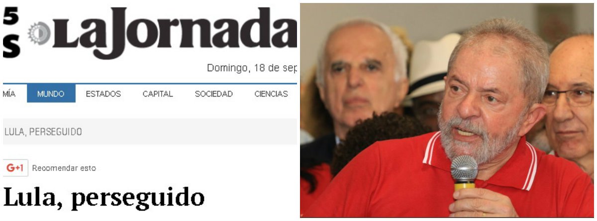 Em editorial intitulado "Lula, perseguido", o jornal mexicano La Jornada afirma que "não se deve ignorar o fato de que dirigentes históricos do PT, e particularmente o ex-mandatário agora acusado, são o objetivo prioritário dos promotores" do MPF; segundo o texto, a denúncia contra Lula seria "a reação de uma oligarquia que mal tolerou conjunturalmente o exercício da presidência por parte de um líder sindicalista metalúrgico e uma lutadora social que militou em um grupo guerrilheiro contra a ditadura militar nos Anos 60 do século passado"