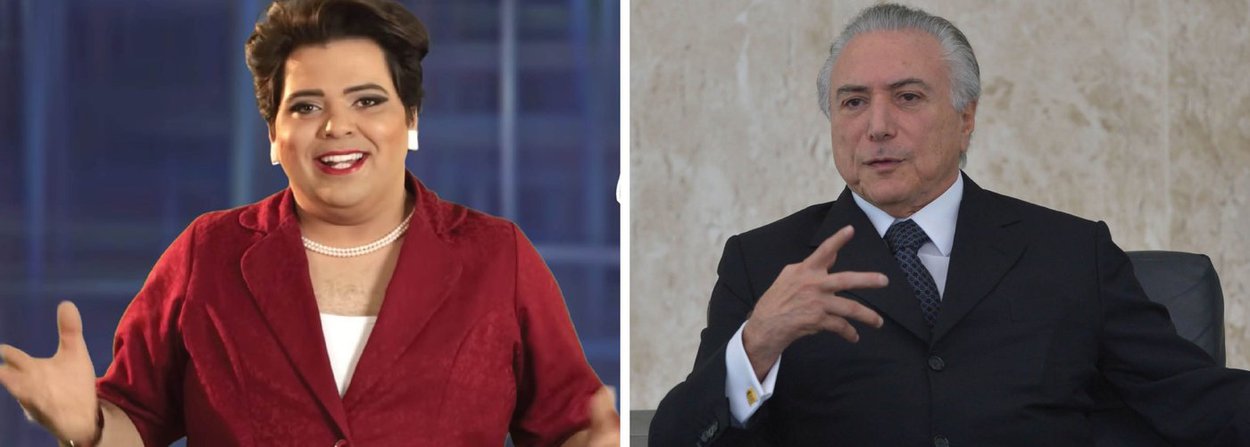 A Dilma Rousseff, do humorista Gustavo Mendes, que faz sucesso na internet por seu "jeito doce", publicou um vídeo na internet com uma análise dos primeiros 30 dias do governo interino de Michel Temer; nele, ela não poupa críticas ao peemedebista; segundo essa Dilma, "Temer é incompetente" e deu fim ao PAC para assumir um "pacto com a direita"; ela também chama o presidente interino de "traíra"; "Traíra trai qualquer um, menos o Eduardo Cunha, que, aliás, continua andando em avião da FAB", disse