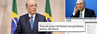 O fato novo da semana é a entrada do atual chanceler, José Serra, no debate econômico; em Goa, na Índia, ele meteu o bedelho onde não foi chamado e decretou a queda dos juros nesta semana, em que haverá reunião do Comitê de Política Monetária; mais do que isso, ele afirmou que o teto dos gastos públicos, única iniciativa de Henrique Meirelles na Fazenda, não basta para reativar a economia; “É preciso ter outras condições, inclusive de financiamento, abertura do comércio”, disse ele; como Serra nunca quis o Itamaraty e sempre desejou a Fazenda, imaginando poder repetir a trajetória de FHC com Itamar Franco, é hora de Meirelles, cuja gestão vem apresentando resultados sofríveis, começar a colocar as barbas de molho