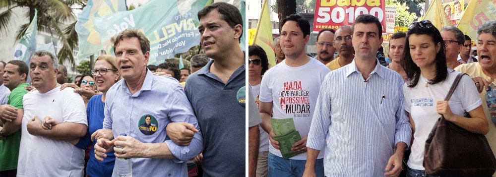 Pesquisa realizada pelo Instituto Paraná Pesquisa aponta que Marcelo Crivella (PRB) segue à frente do rival Marcelo Freixo (PSOL) na disputa pela Prefeitura do Rio de Janeiro; Crivella lidera a corrida pelo segundo turno das eleições municipais com 49,1% das intenções de voto, contra 29% de Freixo; quando computados apenas os votos válidos, sem levar em consideração os brancos, nulos e indecisos, Crivella registra 62,9% da preferência do eleitorado contra 37,1% de Freixo