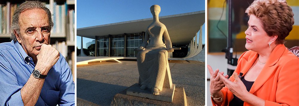 O colunista Janio de Freitas recomenda à presidente Dilma Rousseff que recorra ao STF, caso o Senado confirme seu afastamento, mesmo após a perícia que a inocentou no caso das "pedaladas fiscais"; "É um componente novo da confrontação, de importância considerável onde vale, para a maioria dos onze magistrados, apenas a face jurídica do confronto. A face política morre no Senado", diz ele