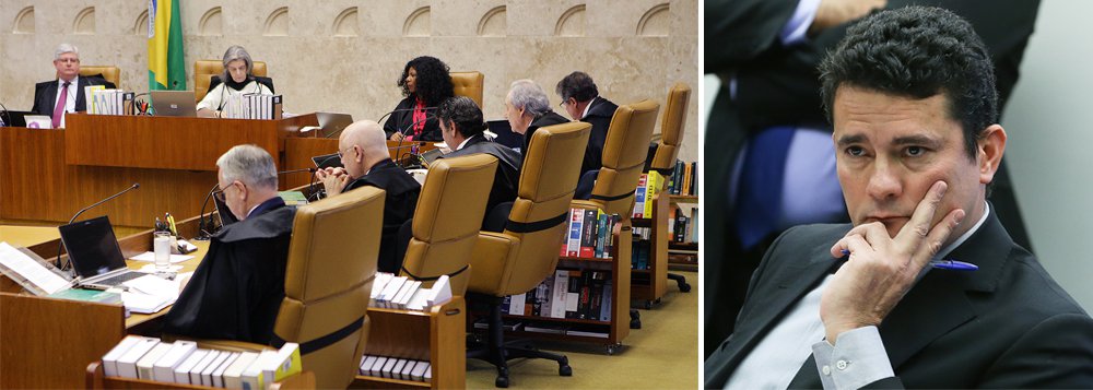 No dia da prisão do ex-ministro Guido Mantega, enquanto acompanhava a esposa com câncer em uma cirurgia no hospital, o escritor Fernando Morais pergunta: "não há entre os onze membros do supremo um ministro, um único, solitário ministro com coragem suficiente para botar um freio no juiz sérgio moro? cacete, será que estão todos com o rabo preso?"