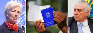 Após visita oficial ao Brasil, a primeira no governo Temer, o Fundo Monetário Internacional, dirigido por Christine Lagarde, recomendou ao Brasil que faça uma revisão da fórmula de ajuste anual do salário mínimo e realize ainda uma reforma trabalhista, a fim "recuperar a sustentabilidade fiscal" e "retomar o crescimento" no País; o texto pede um ajuste fiscal maior, elogia a proposta do governo de impor um teto para os gastos públicos – algo que pode "mudar o jogo" – e afirma ver sinais de que a recessão está no fim