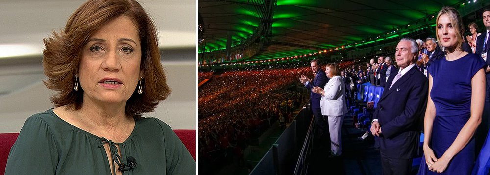 No desespero para defender o governo de Michel Temer, cuja rejeição vem crescendo cada vez mais, comentarista de economia afirma que "críticas ao presidente são por insatisfação com decisões tomadas antes de sua posse"; "População ainda vive com inflação e desemprego, o que são os motivos das vaias. Medidas que serão tomadas pelo novo governo terão solução em longo prazo", diz a jornalista