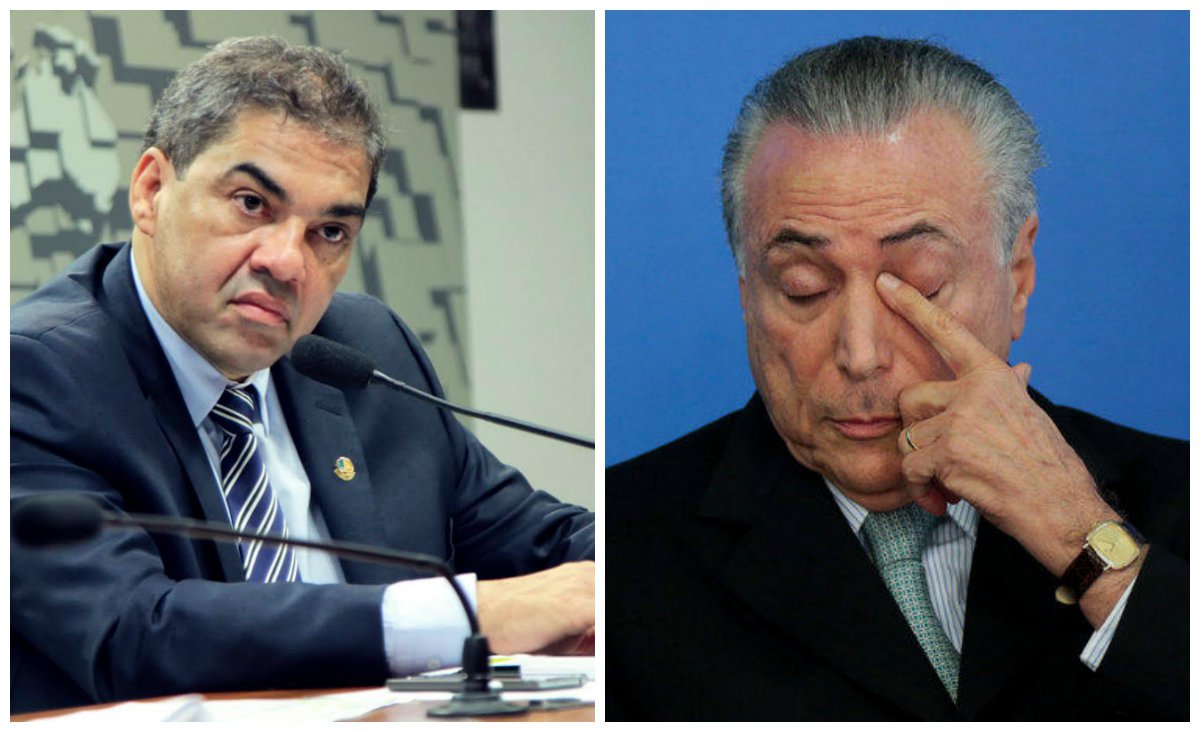 Colunista Bernardo Mello Franco relata como o interino Michel Temer comprou o voto do senador Hélio Gambiarra (PMB-DF), entregando a ele a Secretaria de Patrimônio da União em Brasília; dias depois, numa conversa gravada, Gambiarra disse que poderia até nomear "melancias" no órgão; segundo Mello Franco, Temer promove um feirão para se manter no poder