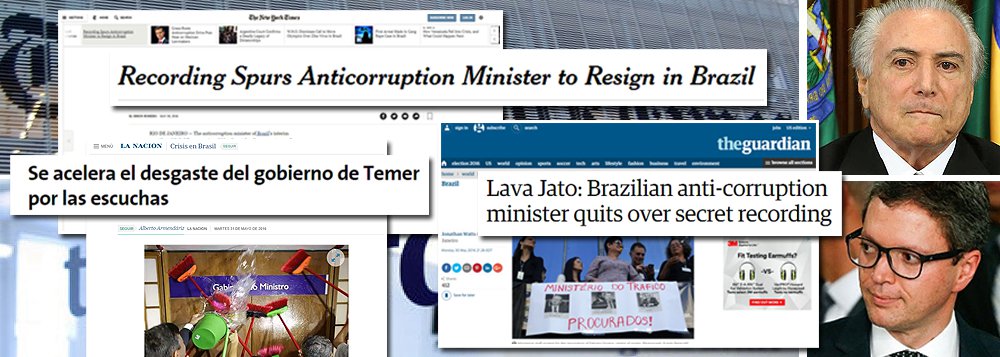 Queda do ministro da Transparência, Fabiano Silveira, após a divulgação de uma nova leva de áudios de Sérgio Machado, causa repercussão negativa na imprensa estrangeira; para o The New York Times, jornal mais influente do mundo, a demissão do segundo ministro de Michel Temer em menos de 20 dias "desferiu outro golpe contra um governo que parece estar mancando de um escândalo a outro"; o inglês The Guardian avalia que "a reputação do novo governo interino deslizou de frágil para burlesca" após o episódio; já para o argentino La Nación, "o desgaste político do governo interino se acelera a um ritmo vertiginoso"