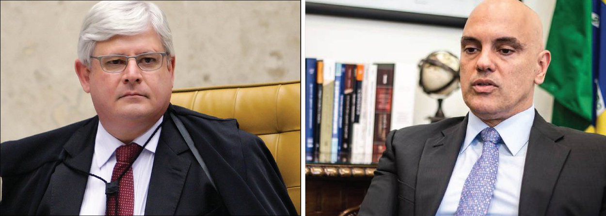 O ministro da Justiça, Alexandre de Moraes, reuniu-se nesta quarta (8) com o procurador-geral da República, Rodrigo Janot; o encontro de cortesia foi o primeiro do tucano com o procurador desde que ele assumiu o Ministério da Justiça