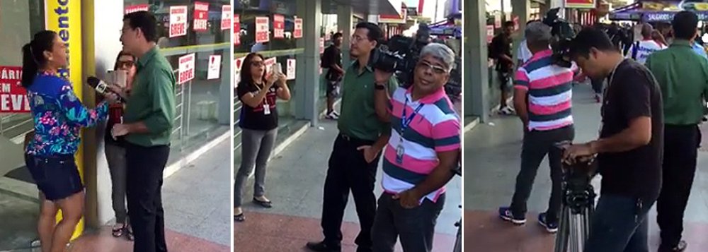 Trabalhadores acusam emissora de induzir o público ao entrevistar apenas pessoas contrárias à paralisação dos bancários; assista